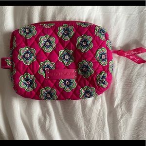 Vera Bradley- Cosmetic Case in Pink Swirls Flowers (discontinued pattern)